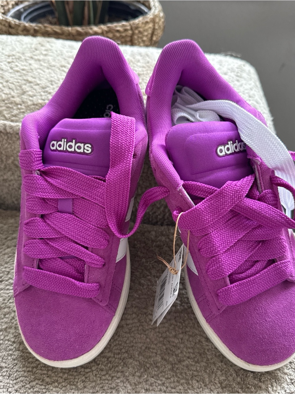 adidas Women's Sneakers in Bright Purple with White Accents